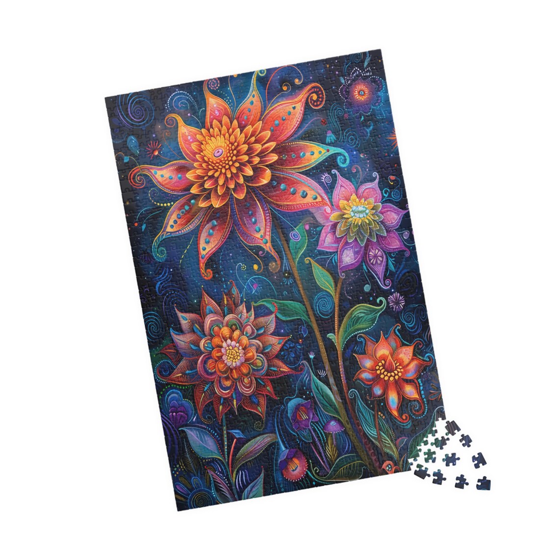Tropical Dream Fantasy Flowers III Starry Night Bloom Poster - Image 4