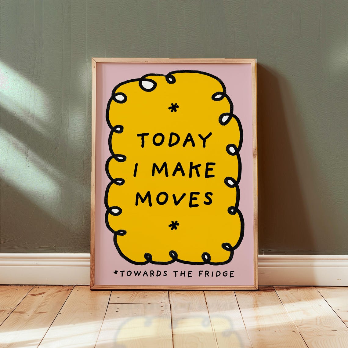 Funny Retro Kitchen Poster Fridge Quote Art Print