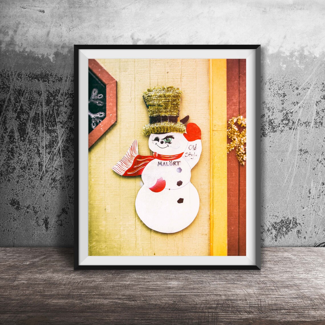 Malort Snowman, Lincoln Park Chicago Art Print