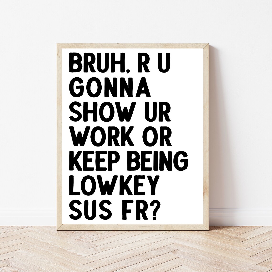 Middle School Math Classroom Poster, Algebra Wall Art