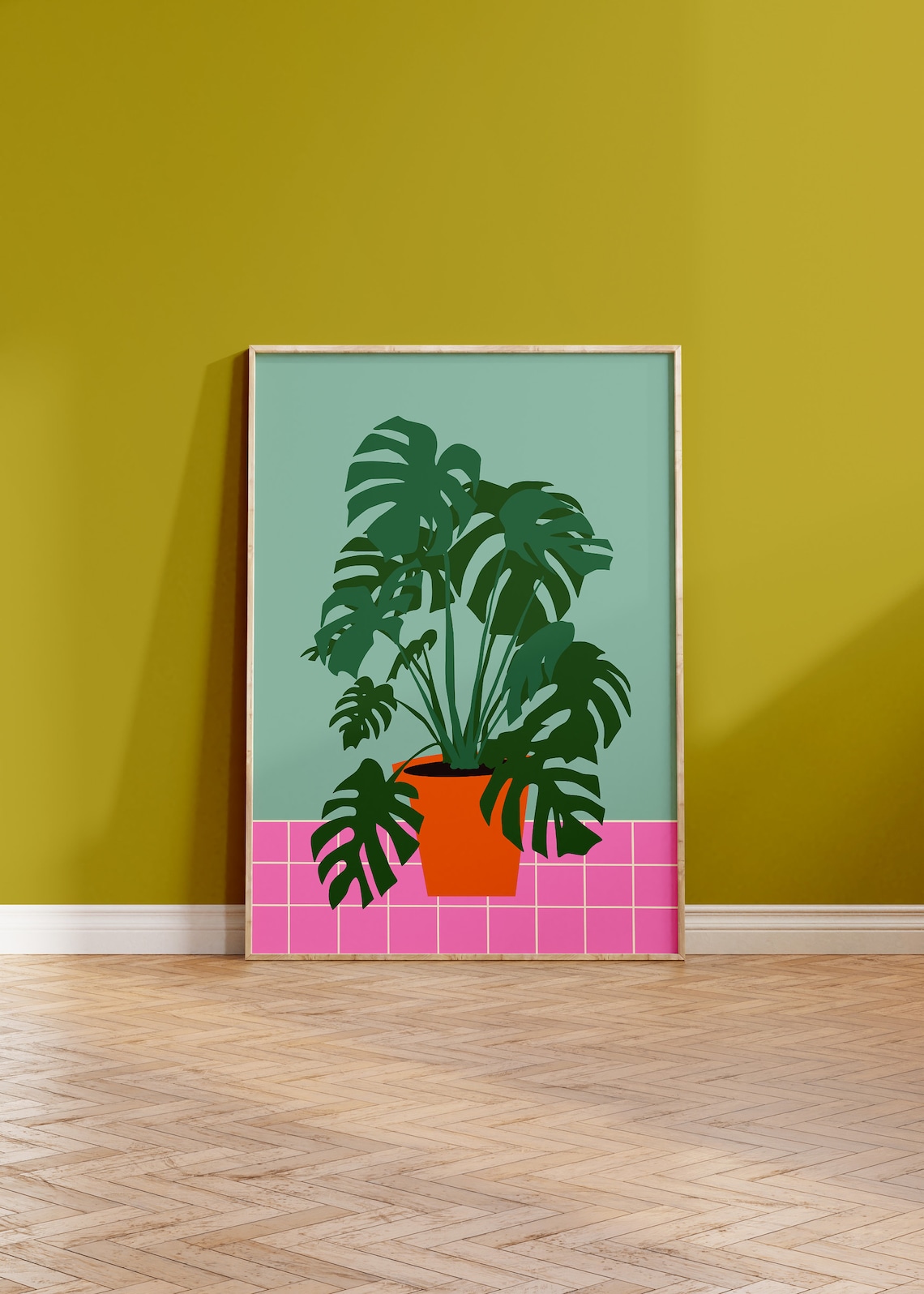 Monstera Plant Botanical Eclectic Art Print