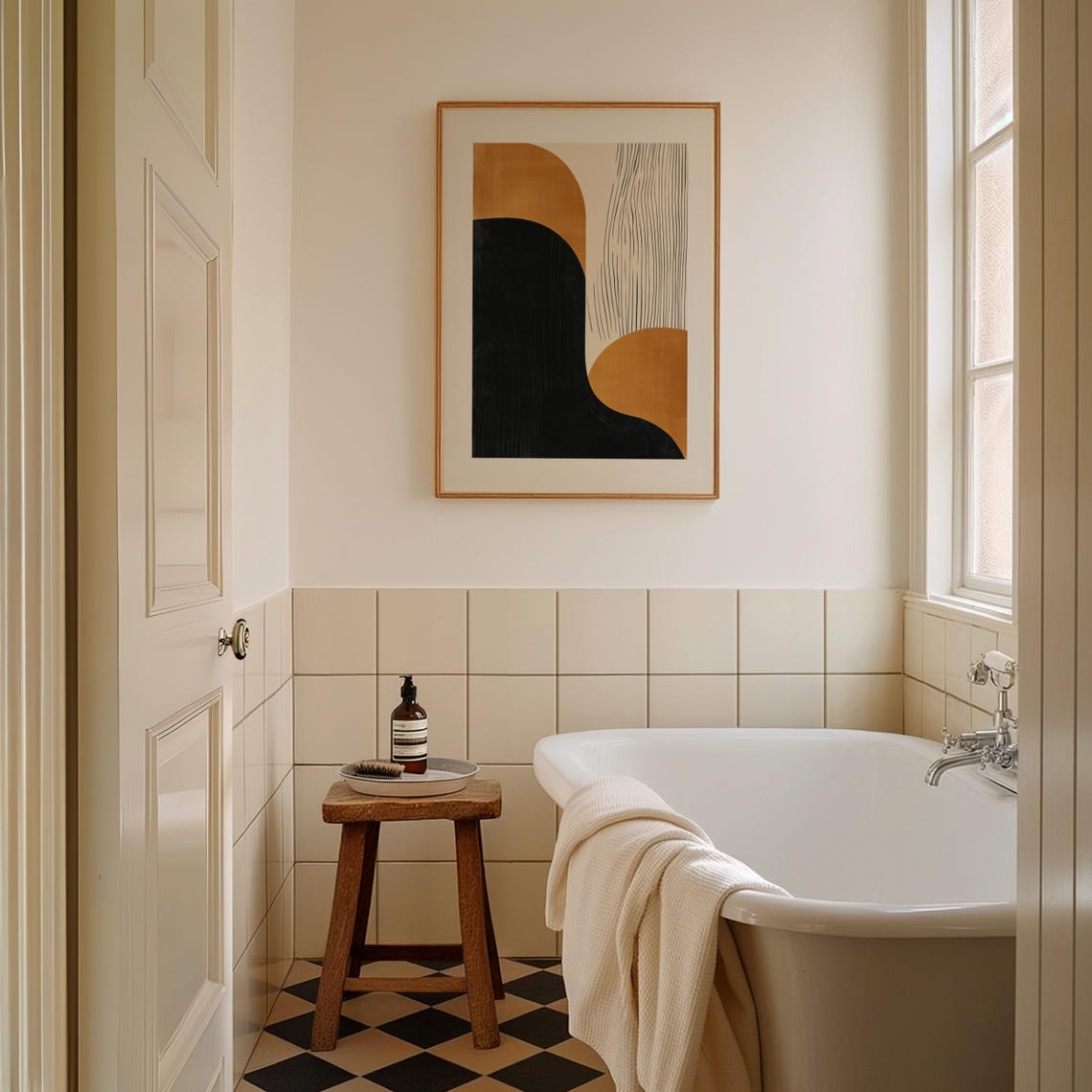 Luxury Black And Gold Abstract Arch Modern Minimalist Art Poster - Image 2