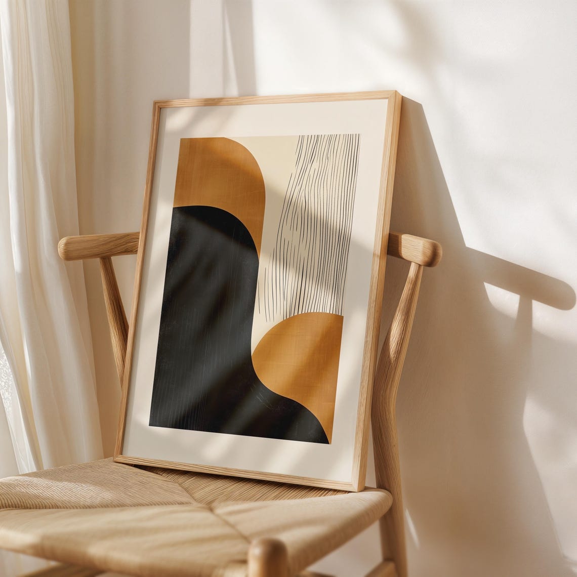 Luxury Black And Gold Abstract Arch Modern Minimalist Art Poster
