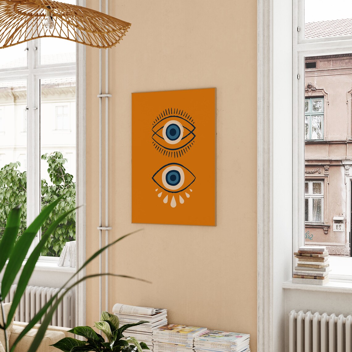 Groovy Evil Eye Protection Poster, Retro Maximalist Decor - Image 2