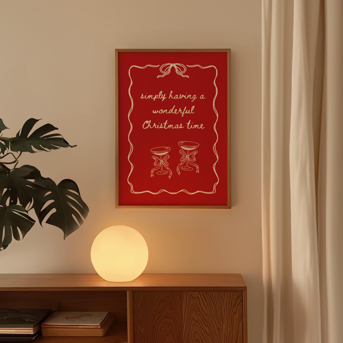 Christmas Time Coquette Festive Quote Art
