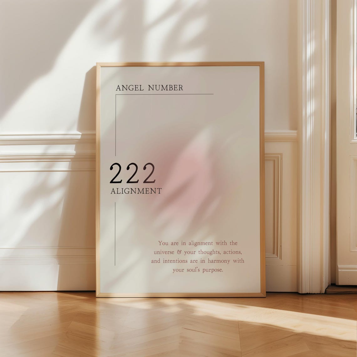 Angel Number 222 Minimalist Poster, Zen Decor - Image 2