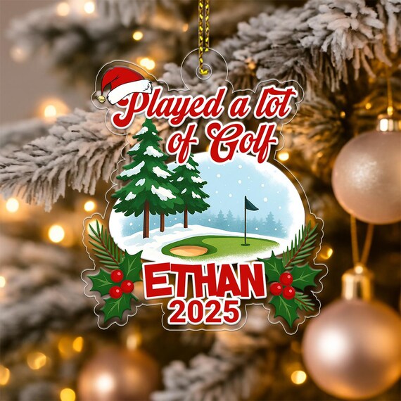 Custom Name Played A Lot Of Golf Ornament Golfer Acrylic Poster