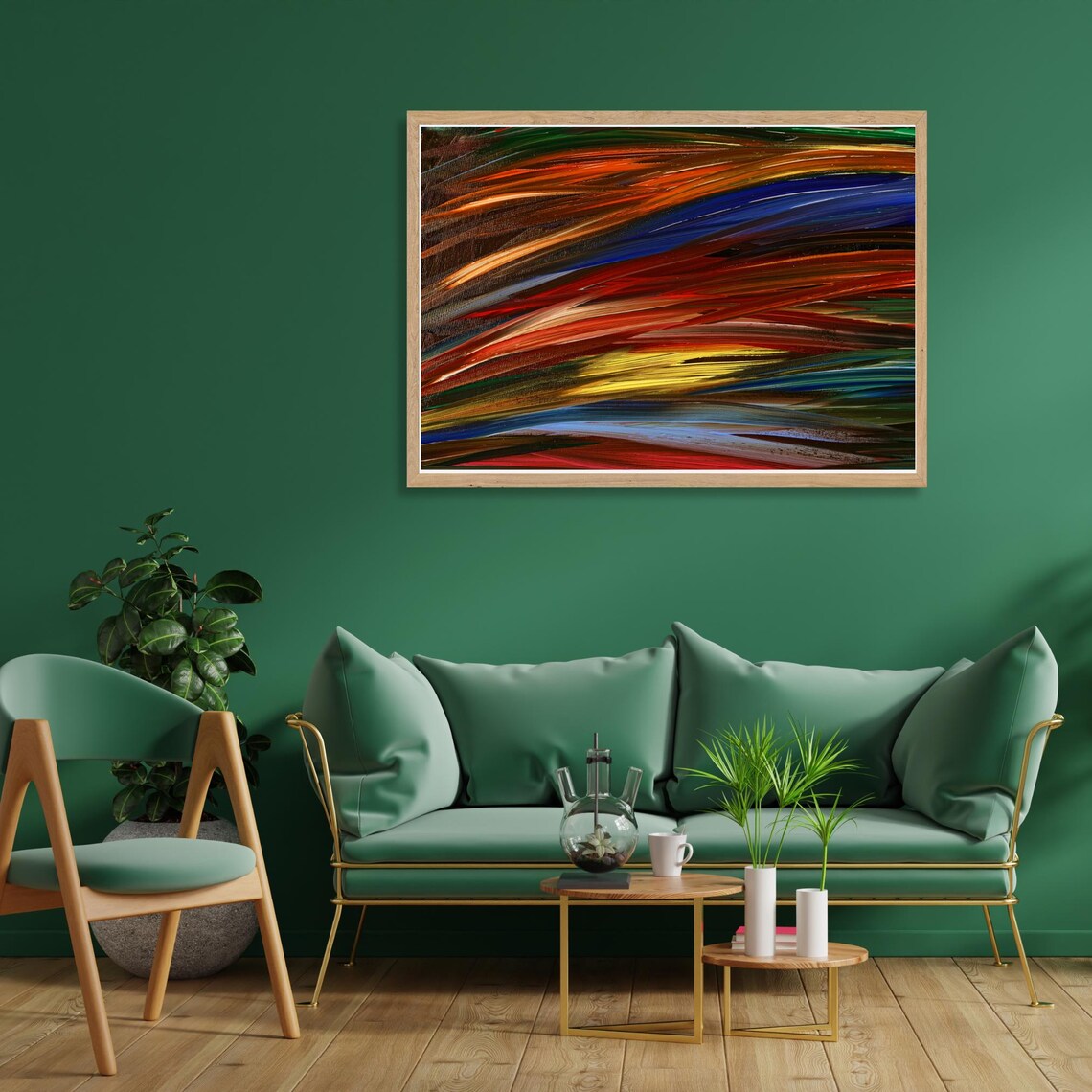 Vibrant Abstract Brush Strokes, Modern Decor - Image 4