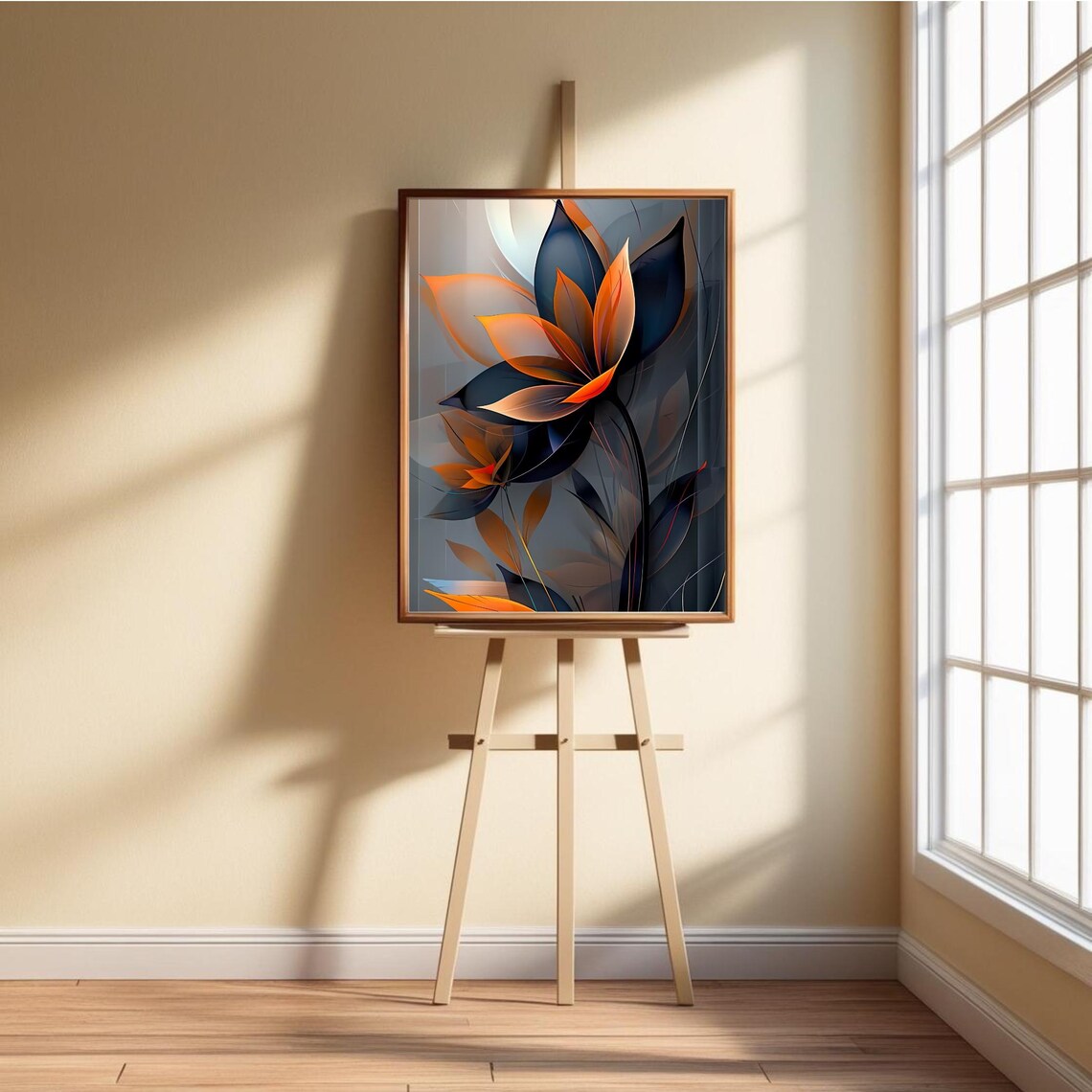 Ethereal Bloom Abstract Flower Art Print - Image 2