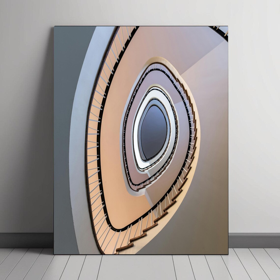 Abstract Spiral Staircase, Modern Minimalist Architecture