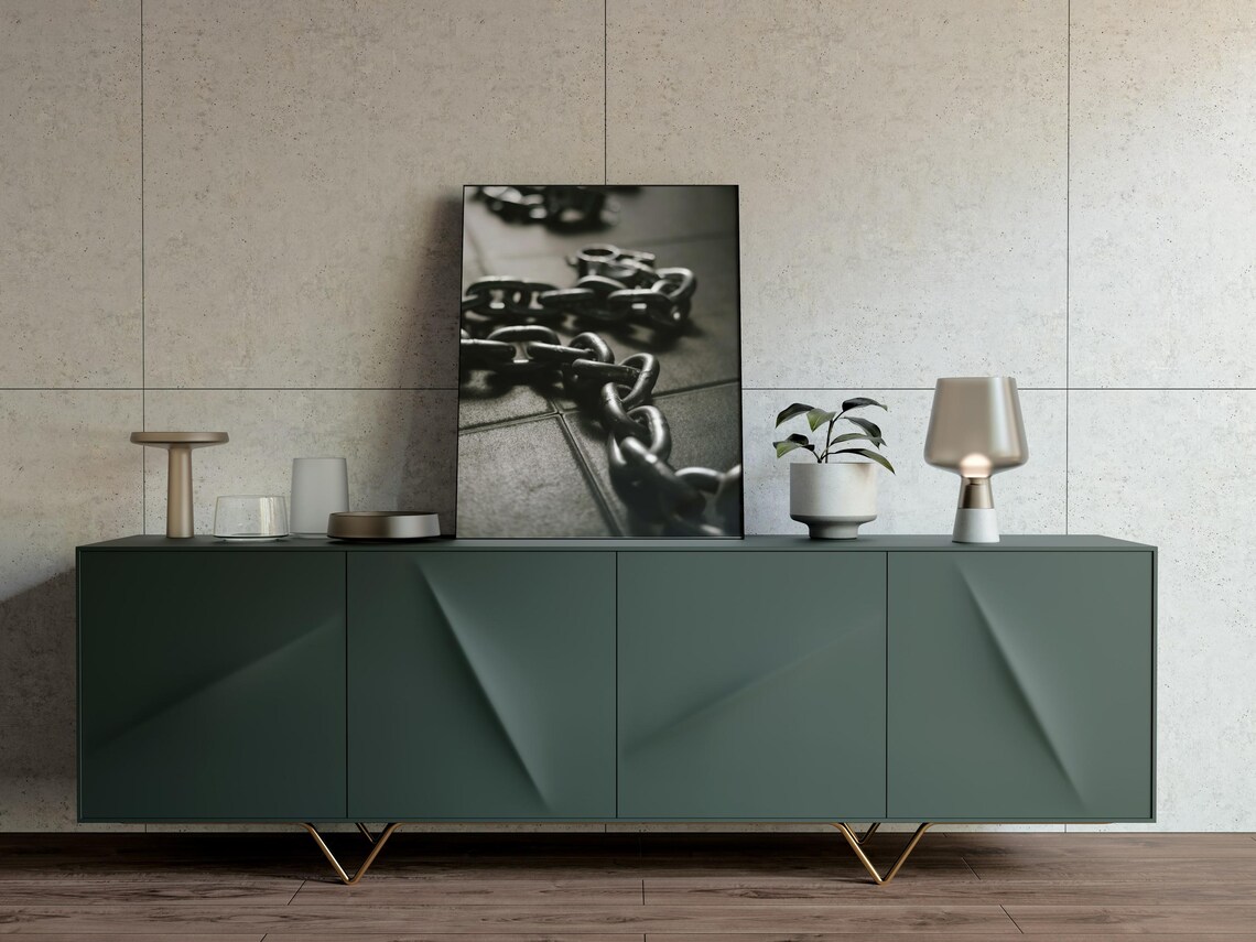 Chains Of Strength Minimalist Metal Chains Art - Image 2