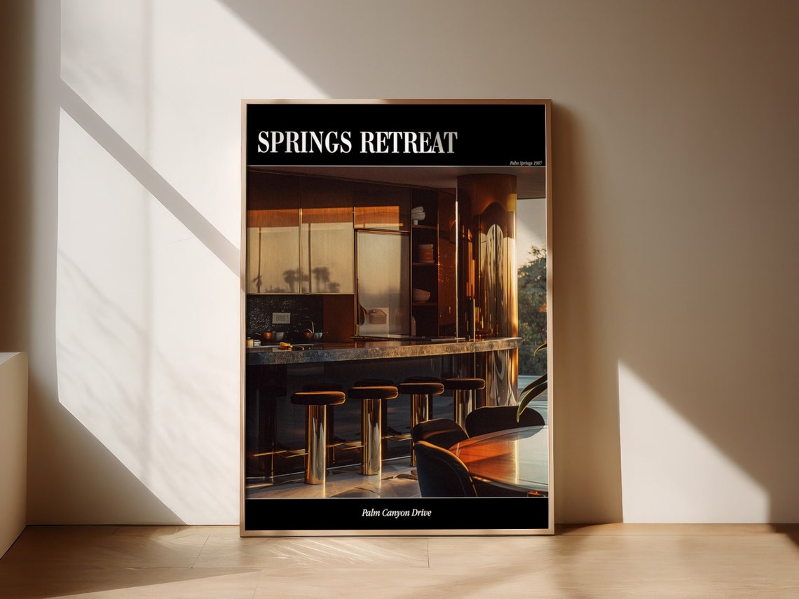 Springs Retreat Palm Canyon Drive Mid Century Interior Poster