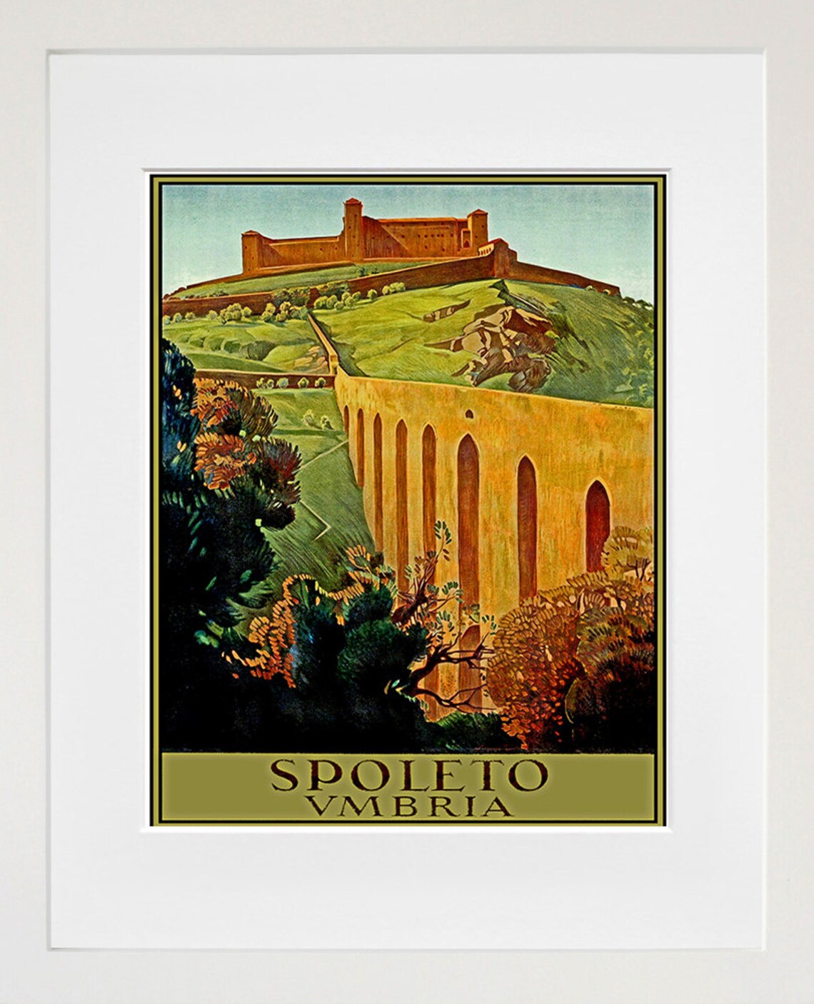 Italy Travel Print Poster, Umbria Wall Art - Image 2