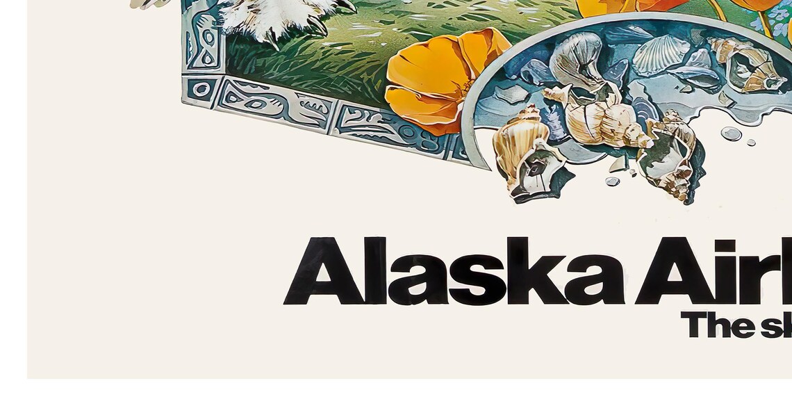 Alaska Travel Poster, Alaskan Airlines Art Print - Image 2