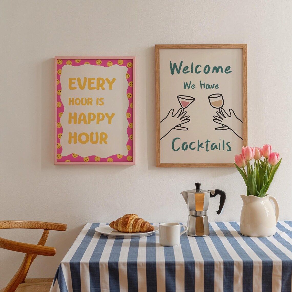 Welcome We Have Cocktails Poster Fun Bar Cart Party Drink Decor - Image 2