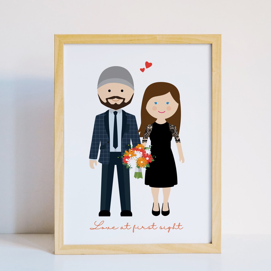Personalized Gulizia Family with Dog and Cat Illustration Poster - Image 5