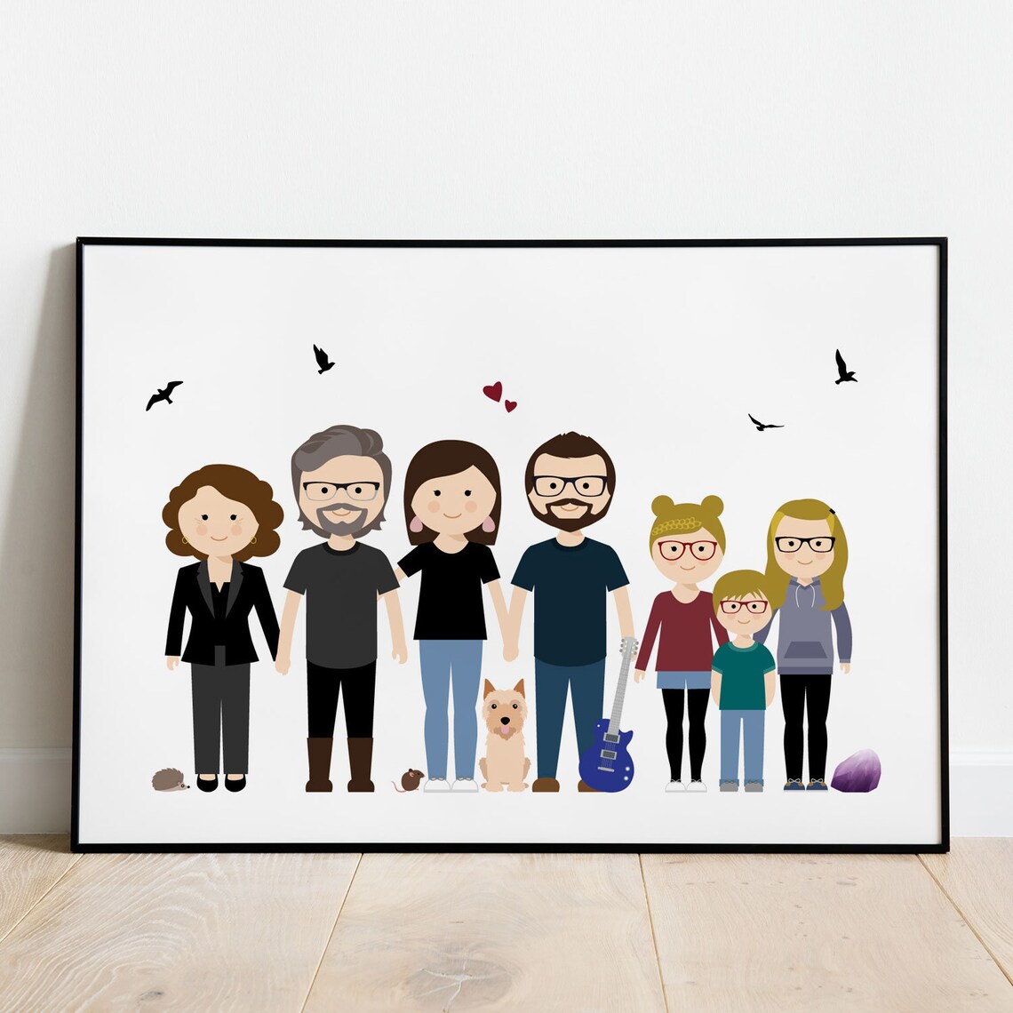 Custom Family Portrait Illustration, Personalized Art Print - Image 4