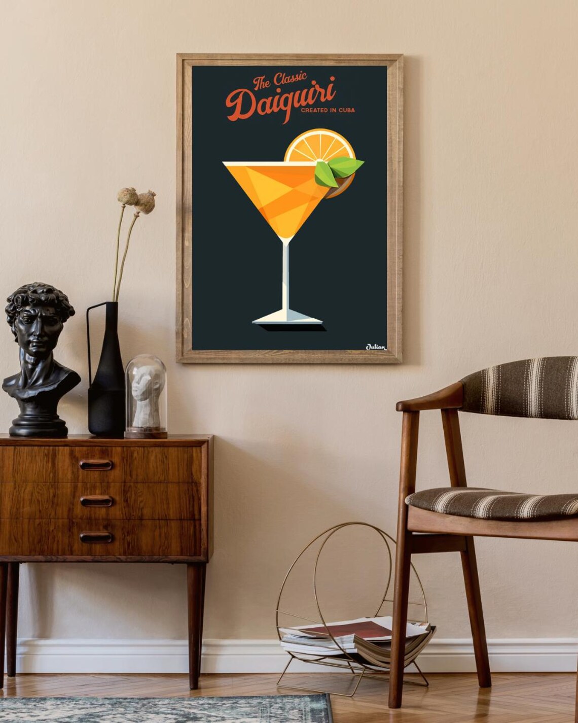The Classic Daiquiri Cuban Rum Cocktail in Coupe Glass Poster - Image 2
