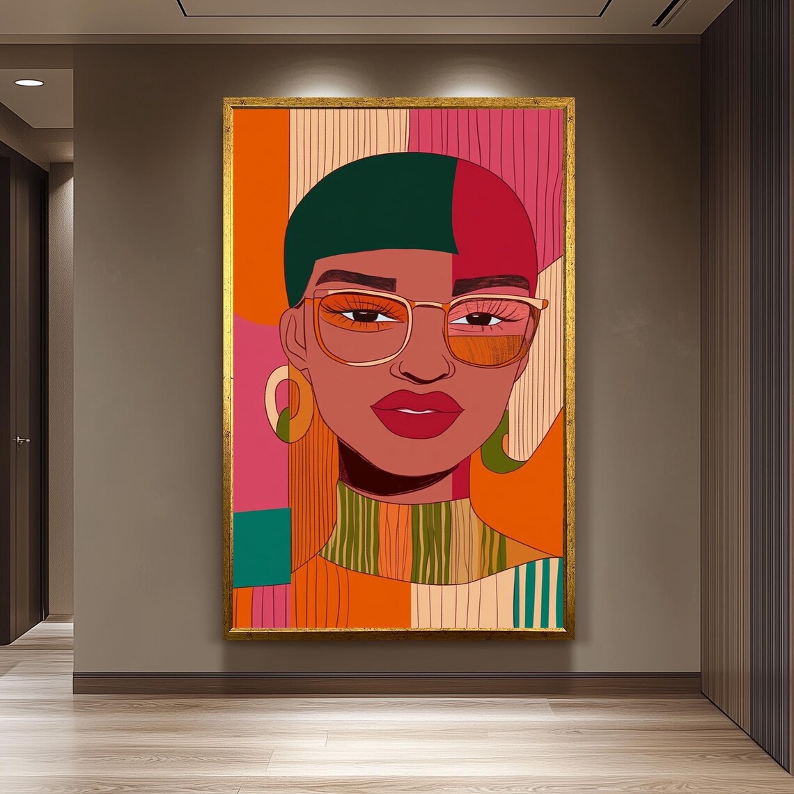 Pop Art Woman Portrait, Modern Feminine Decor