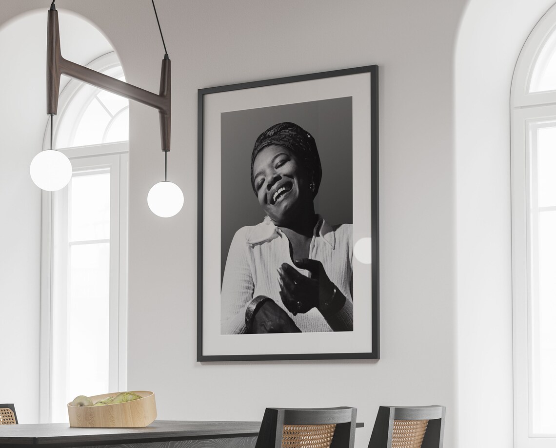 Maya Angelou Vintage Black-And-White Art Print