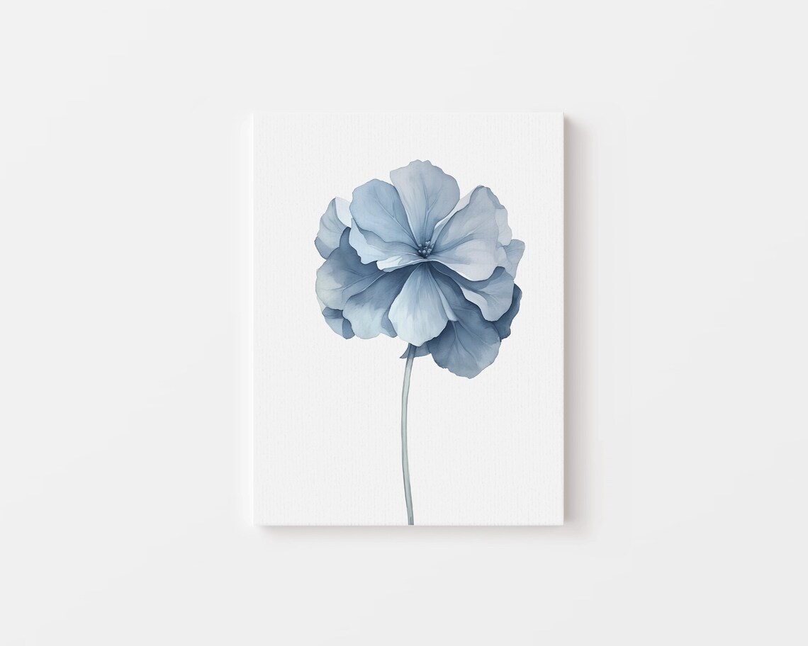 Watercolor Hydrangea Art Print, Modern Coastal - Image 4