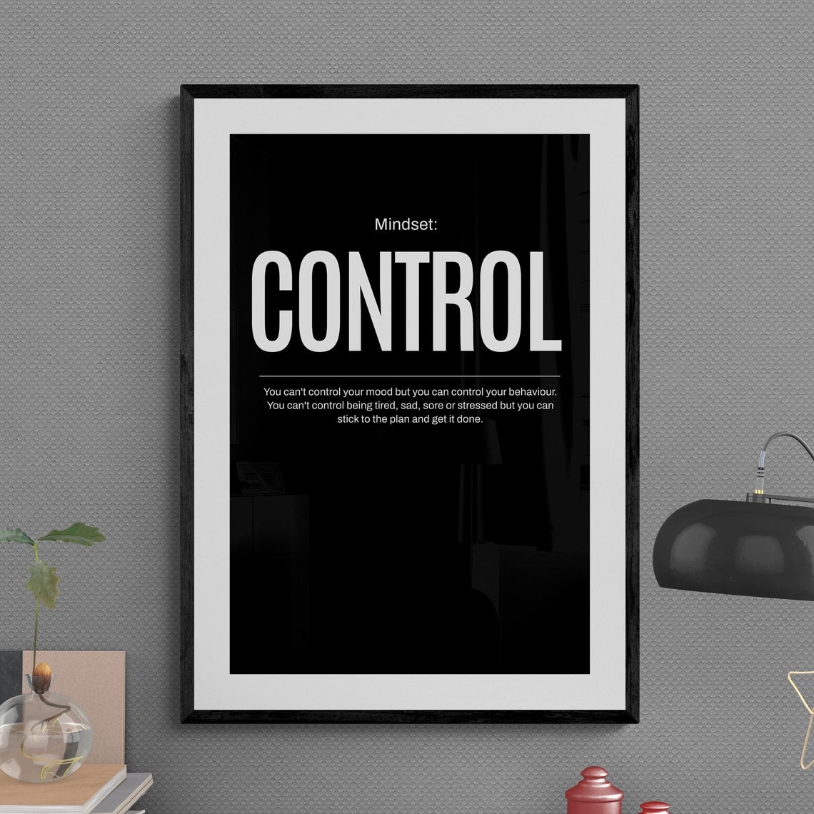 Control Your Mood And Behaviour Mindset Discipline Poster Design