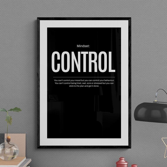 Control Your Mood And Behaviour Mindset Discipline Poster Design