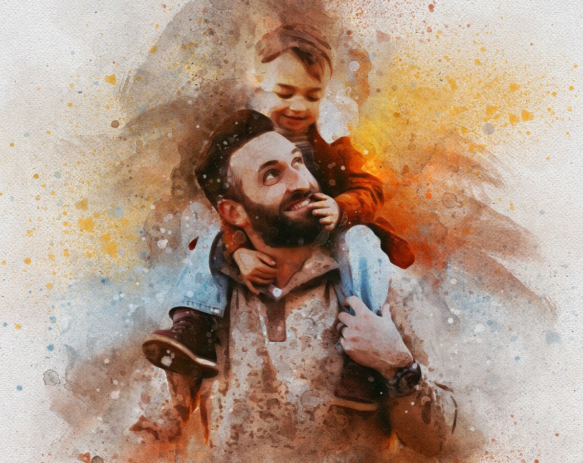 First Father's Day Gift From Wife, Custom Art Print
