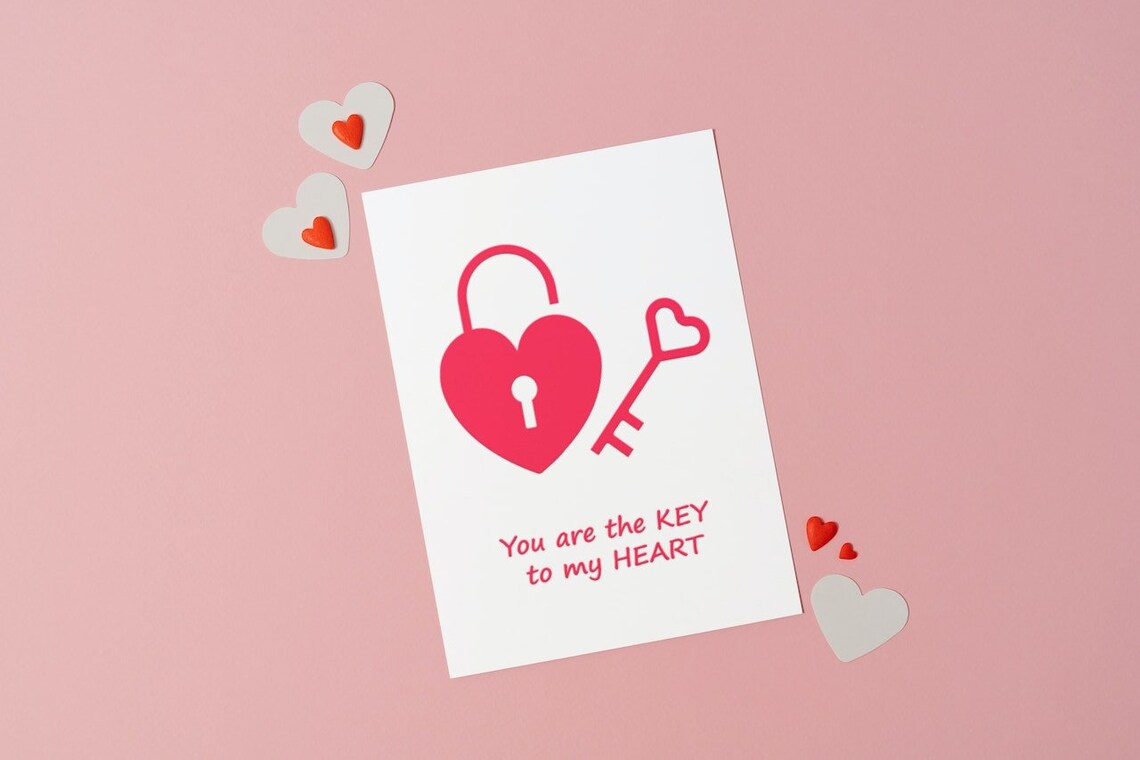 You Are The Key, Valentine Gift Wall Art