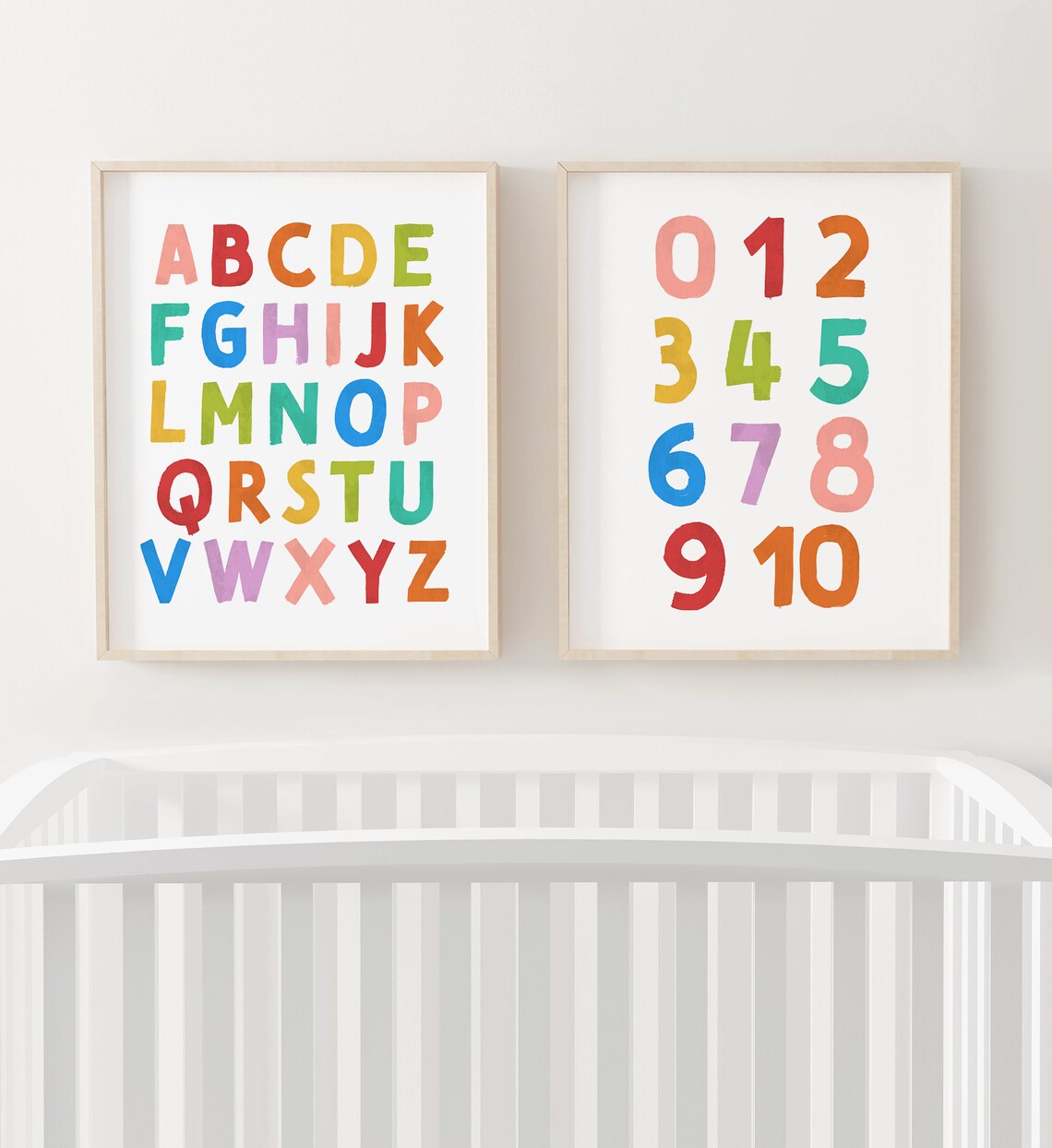 Rainbow Alphabet And Numbers Nursery Art Print - Image 2