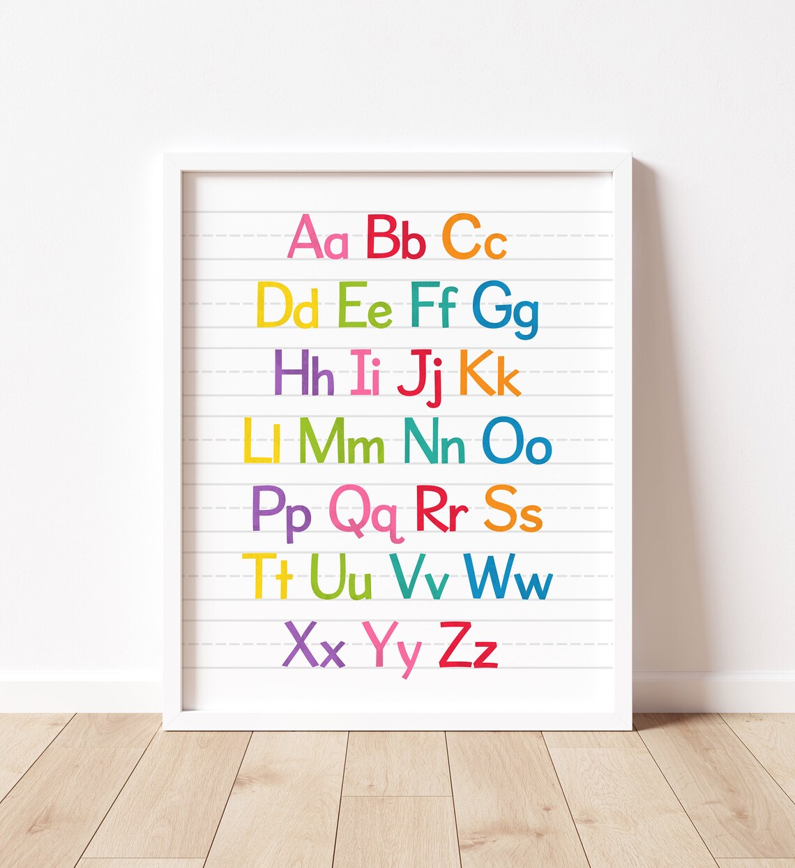 Colorful Rainbow Alphabet Kids Room Nursery Art Print - Image 4