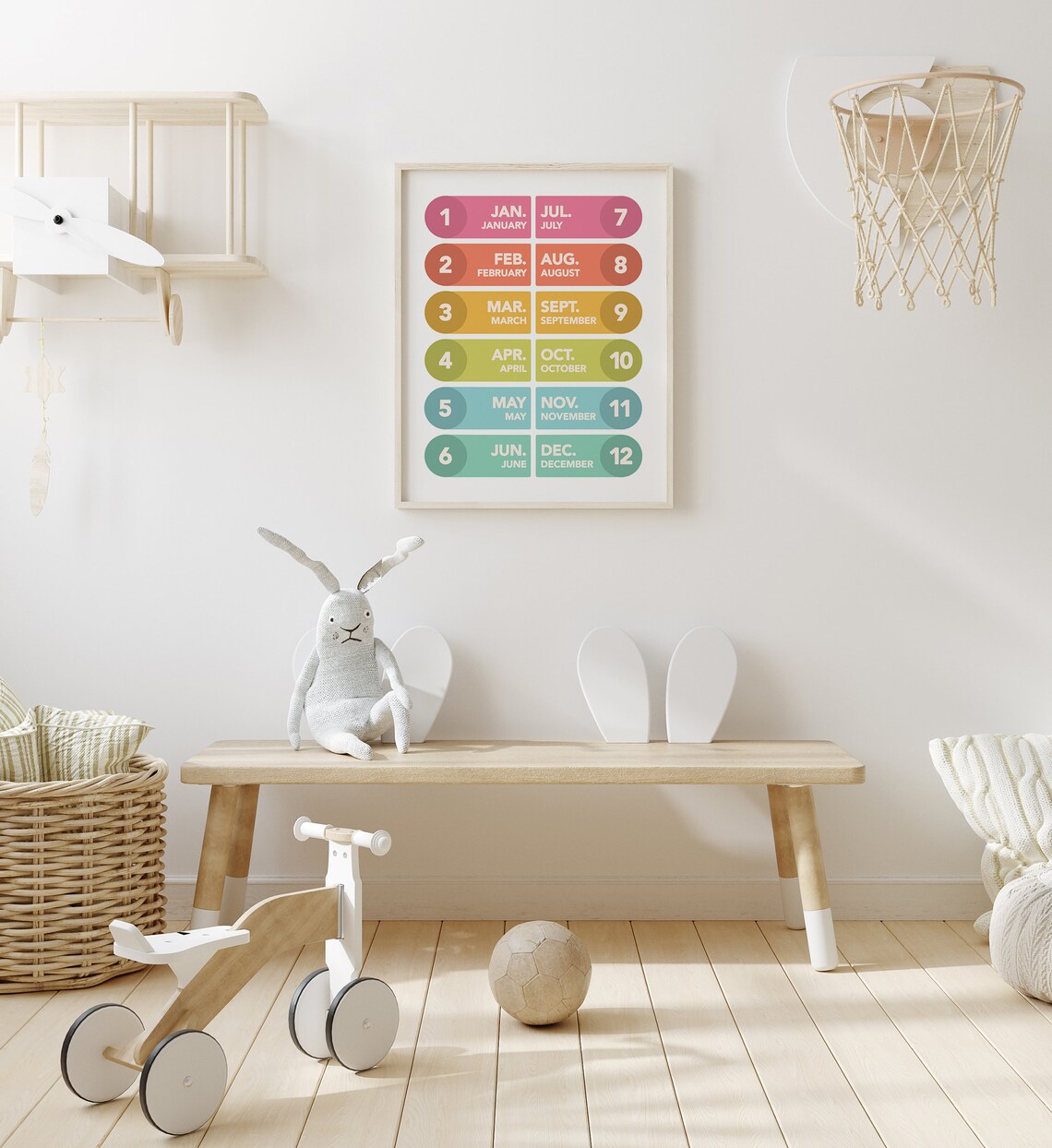 Months of the Year Poster, Tropical Pastel Learning - Image 3