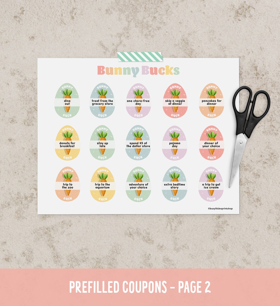Easter Bunny Bucks Holiday Coupons Art Print - Image 5