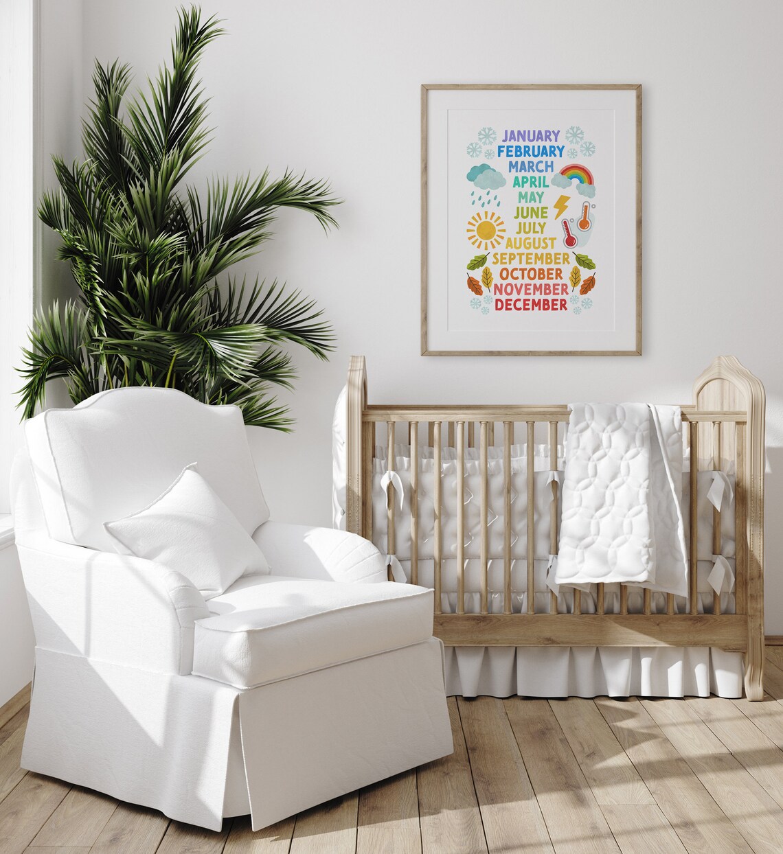 Months Of The Year Educational Poster, Classroom Art Print - Image 2