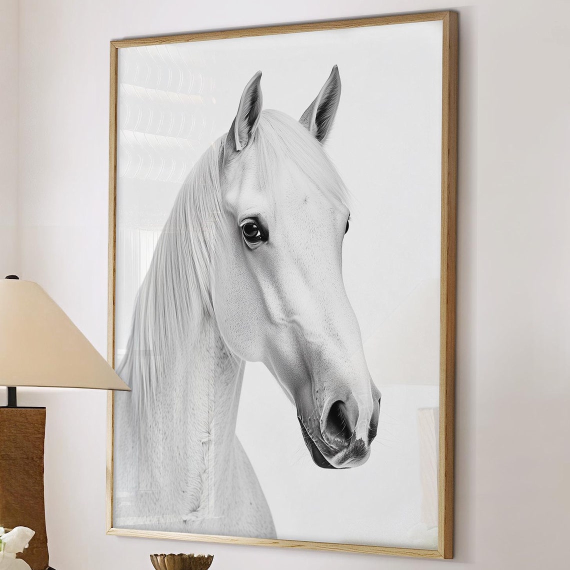Horse Fashion Magazine Inspired Poster Animal Portrait Photography Print Funny Bathroom Decor Large Wall Art 2778