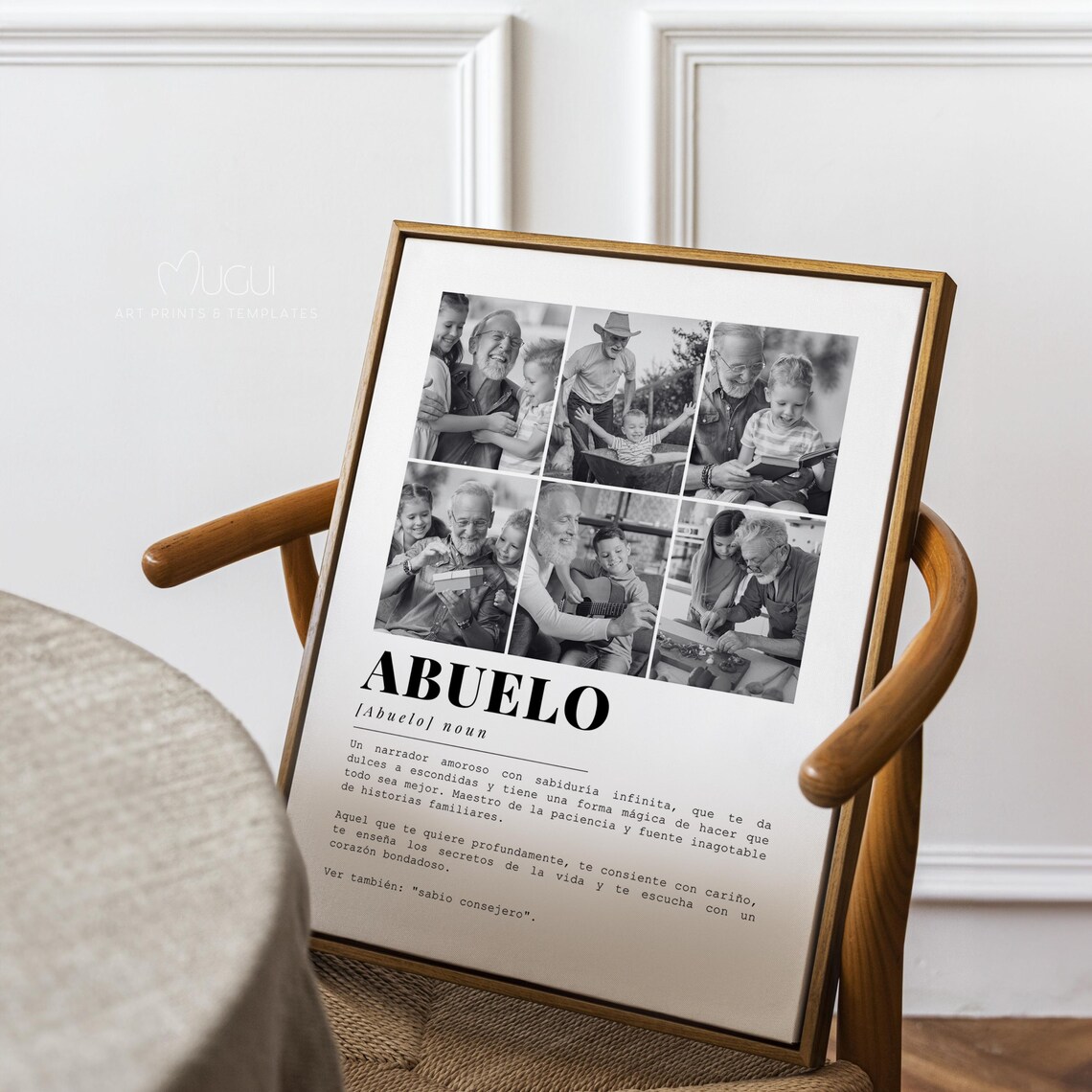 Spanish Version Grandfather Definition Poster Gift - Image 4