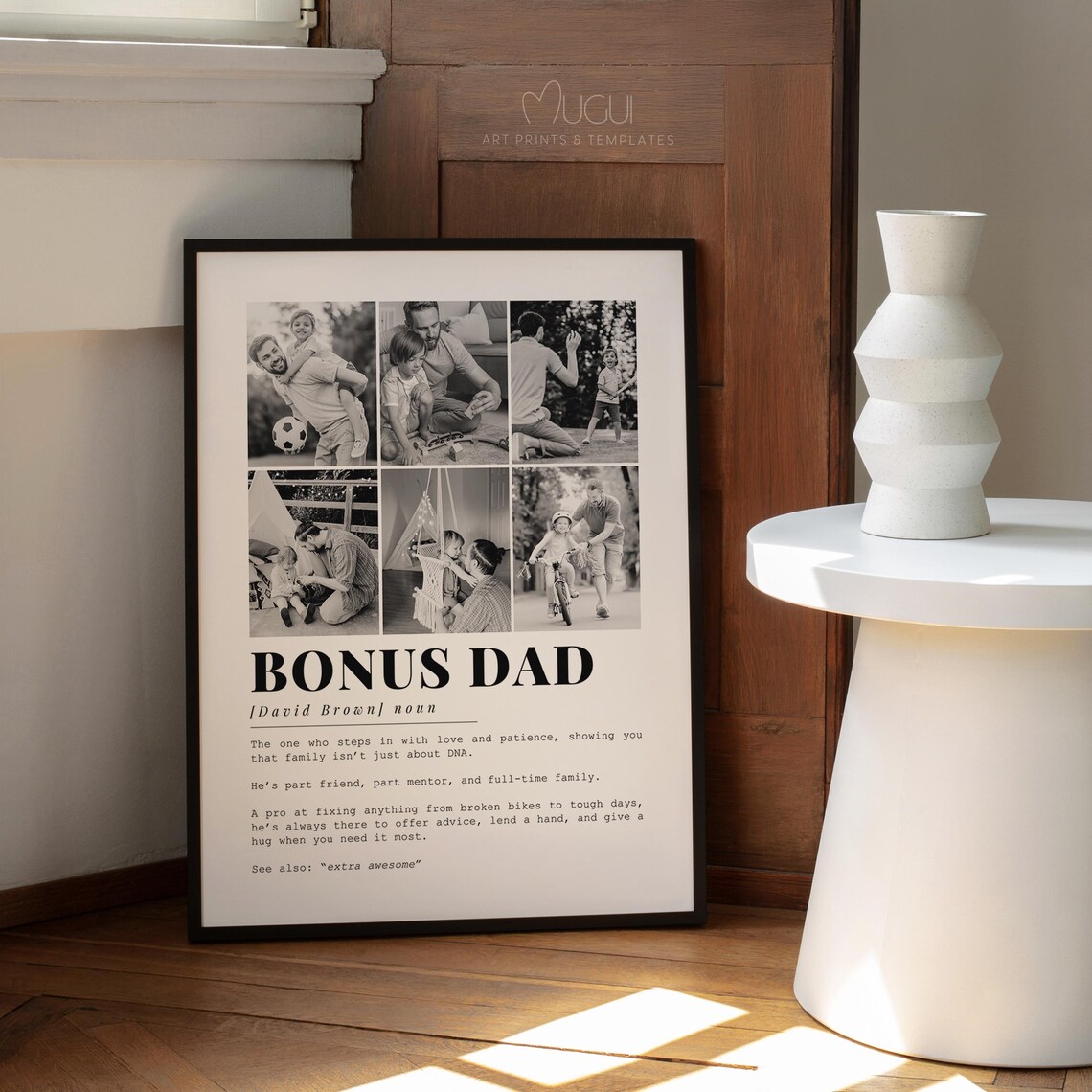Bonus Dad Definition - Customizable Photo Art - Image 7