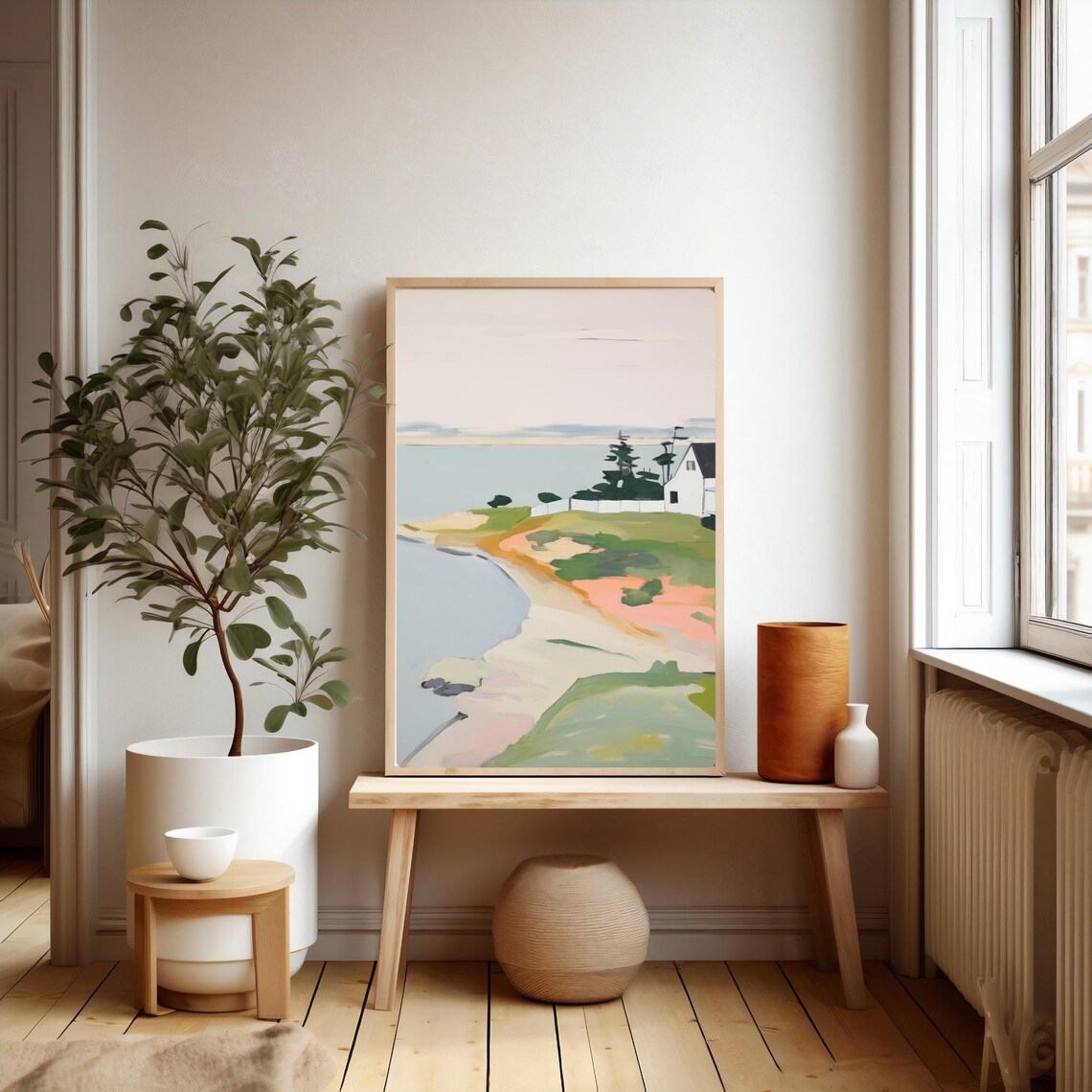Cape Cod Watercolor Coastal Landscape Art Print - Image 3