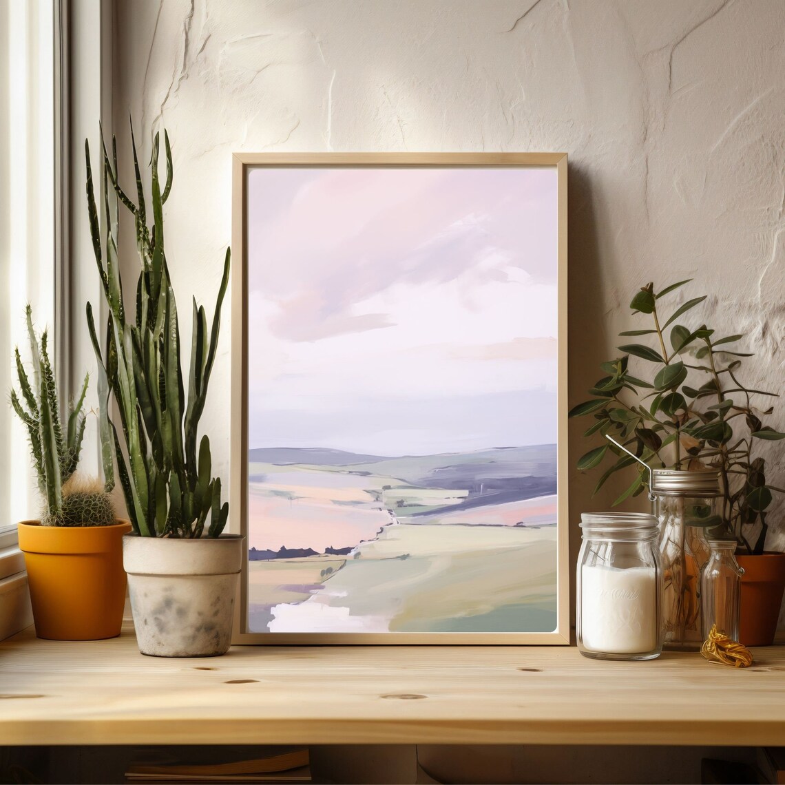 Abstract Landscape Minimalist Watercolor Art Print - Image 3