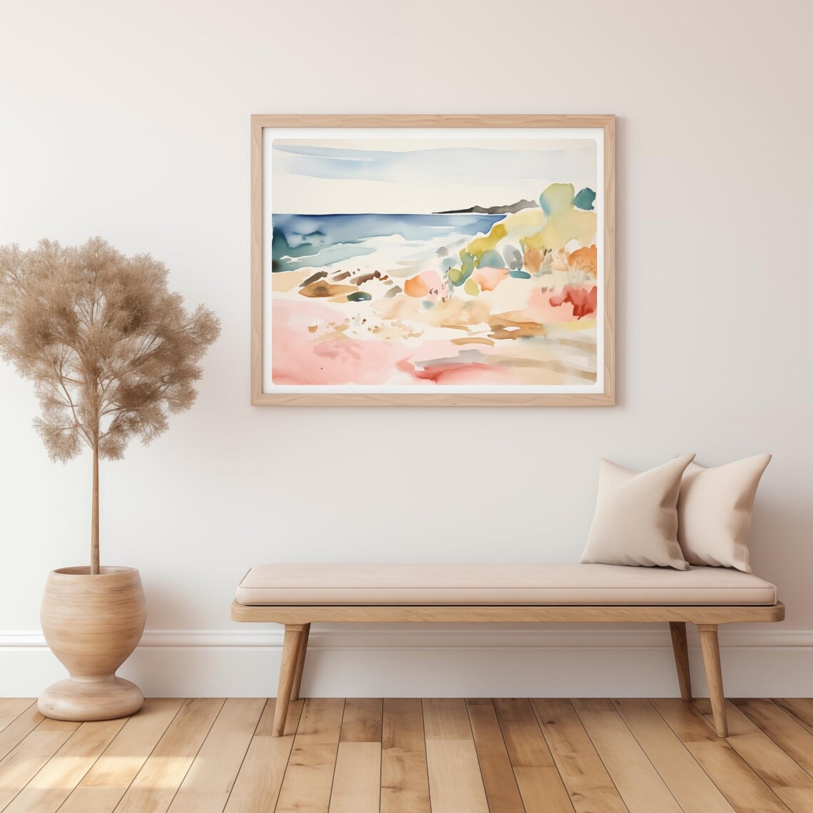 Abstract Seascape Watercolor Impressionist Art Print - Image 3