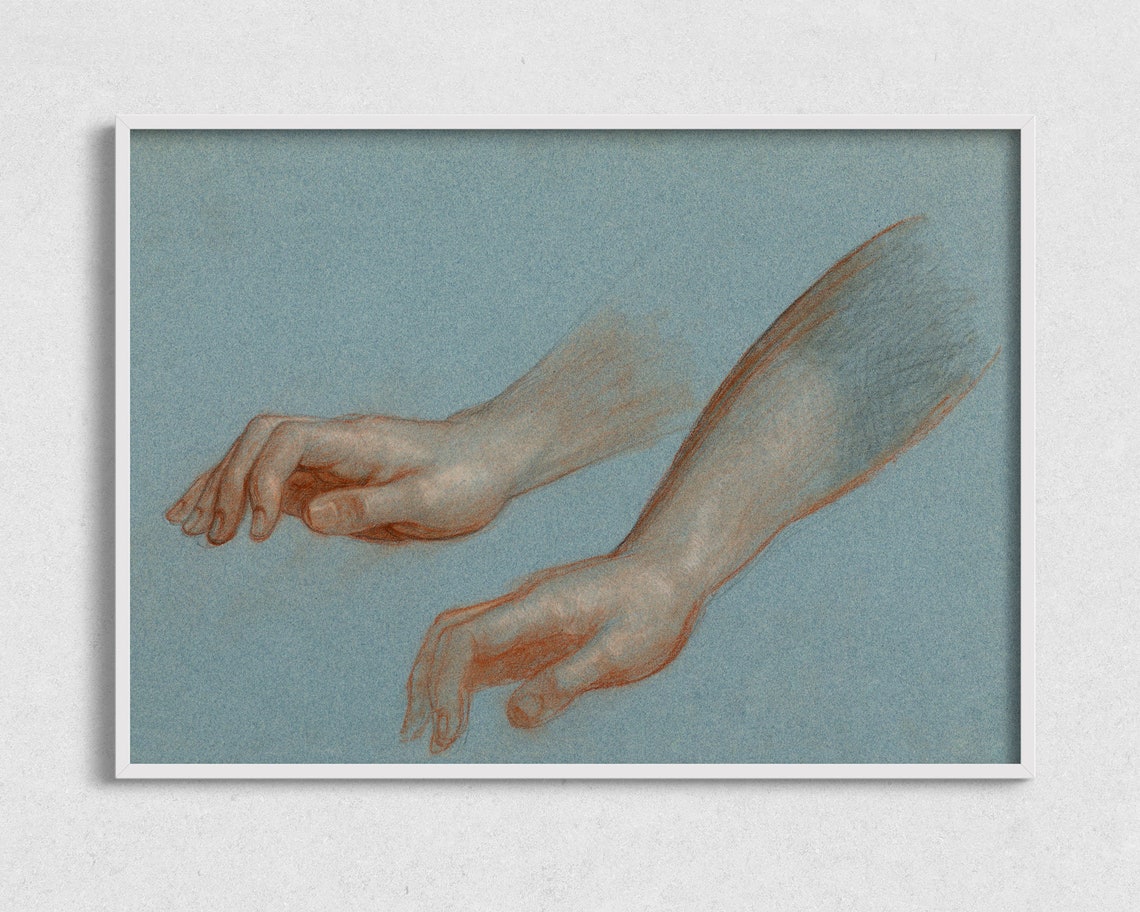 Figure Study Drawing, Sketch Of Hands