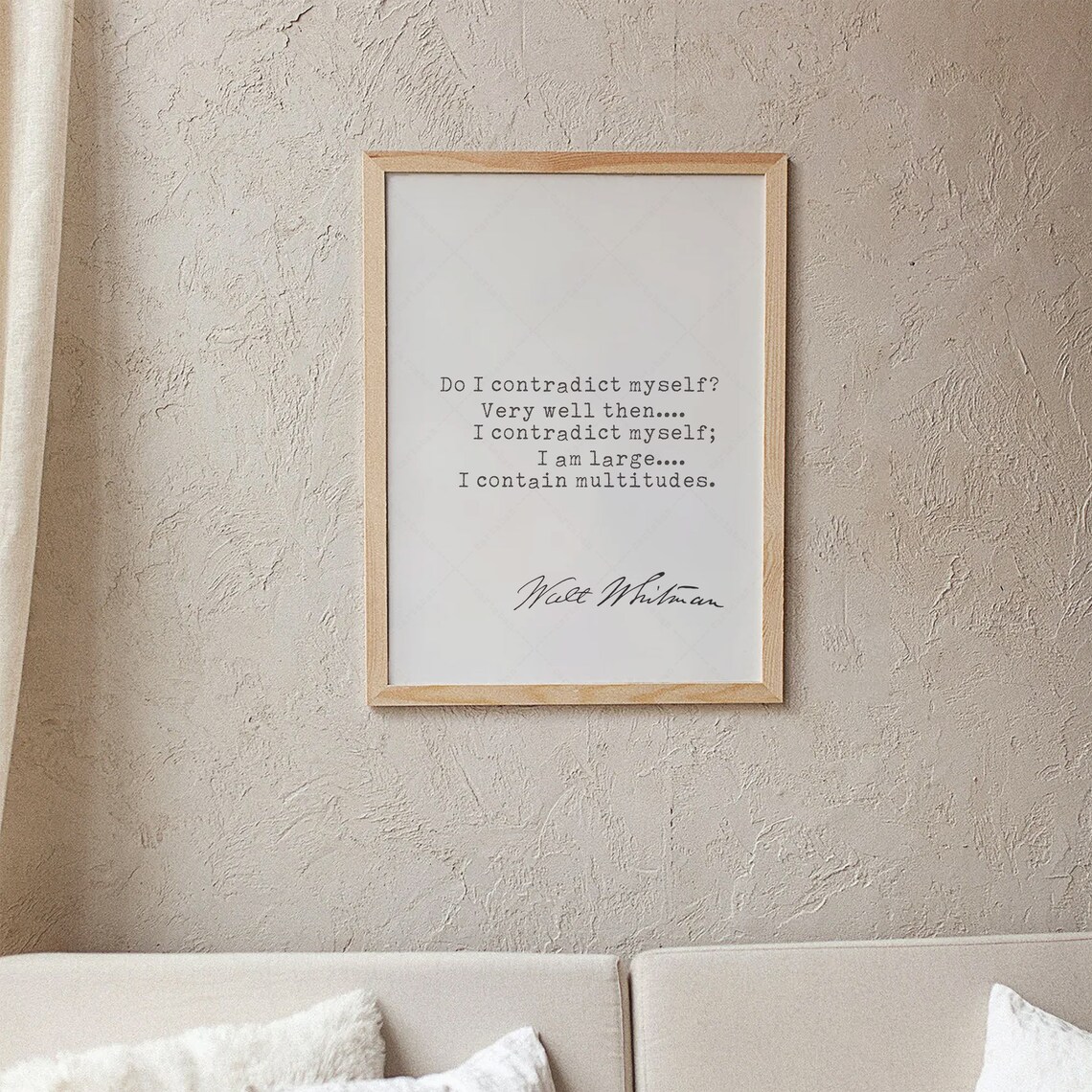 Walt Whitman I Contain Multitudes Song Of Myself Typewriter Quote Poster - Image 3