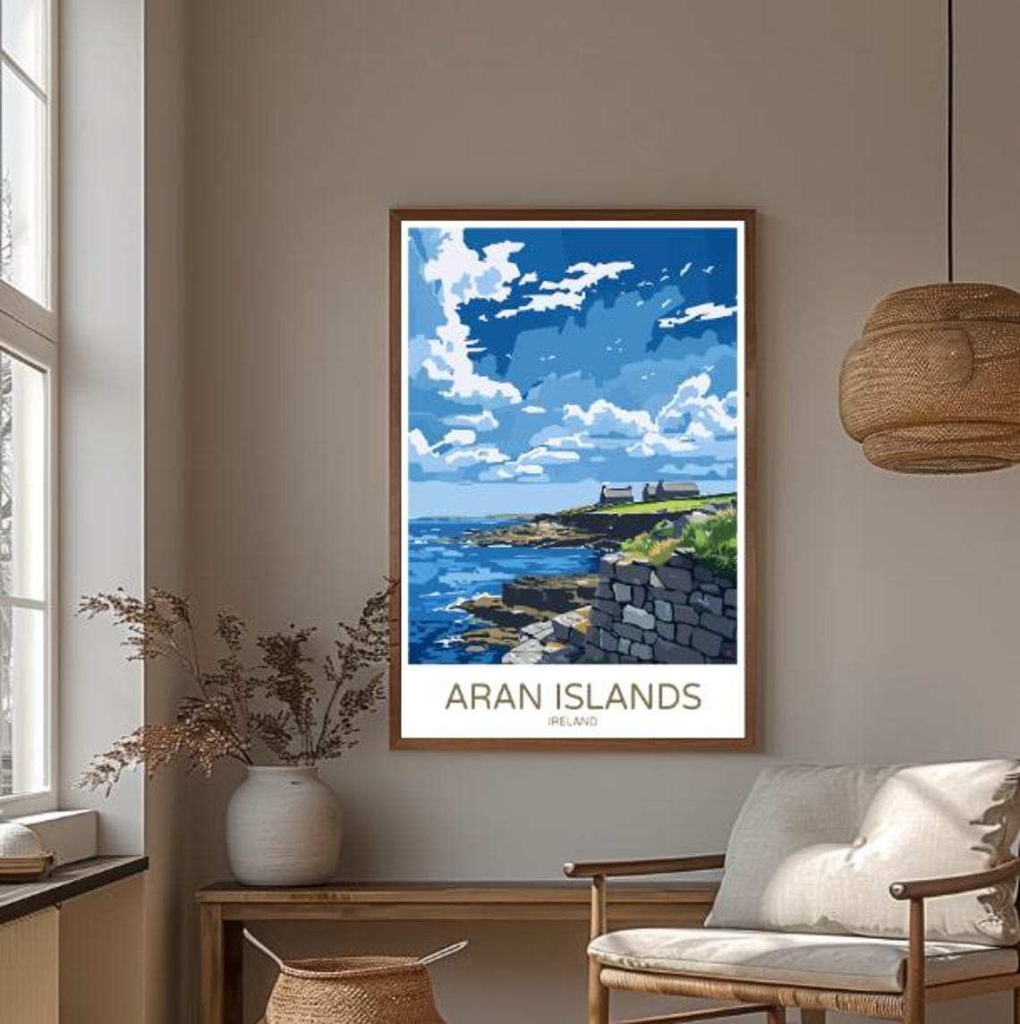 Aran Islands Ireland Coastal Travel Landscape Scenic Art Poster - Image 3