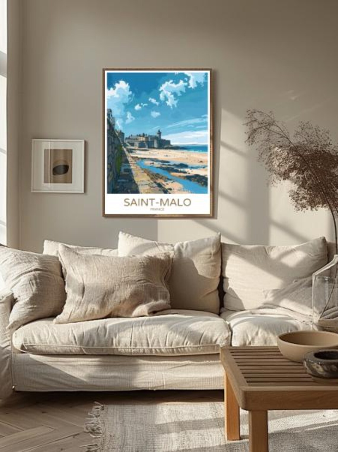 Saint Malo France Travel Poster Coastal Cityscape Wall Art French Seaside Views Historic Harbor Beach Decor Vacation Art Home Decor - Image 2