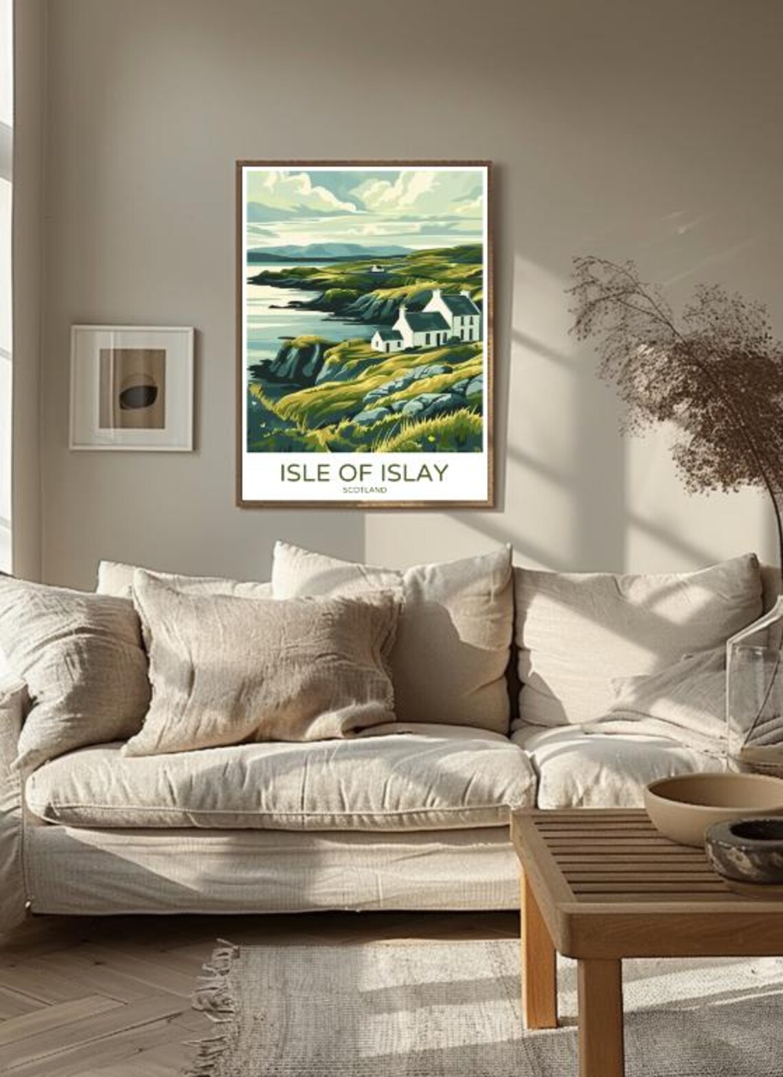 Isle Of Islay Scotland Rugged Coast Cottages Vintage Travel Poster - Image 3