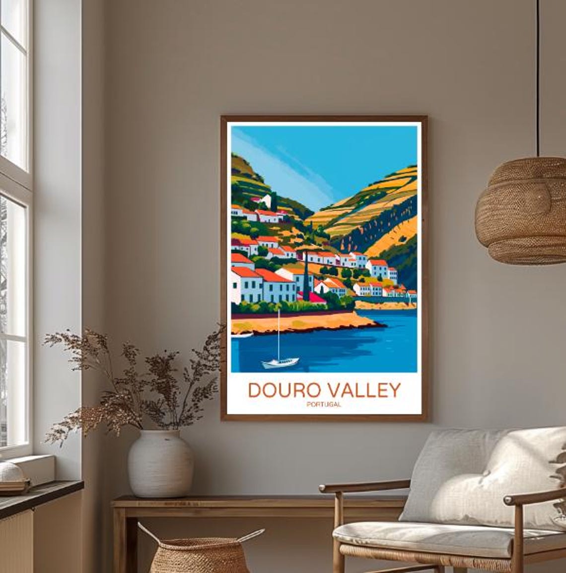 Douro Valley Portugal Travel Poster Scenic Wall Art Of Vineyards And River Views Portugal Travel Print Nature Decor Wine Region - Image 3