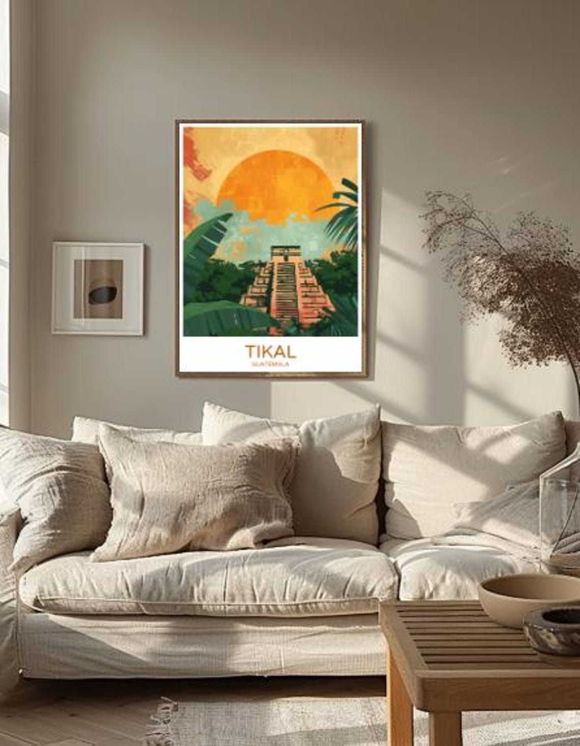 Tikal Guatemala Ancient Mayan Pyramid Sunset Jungle Travel Poster - Image 2