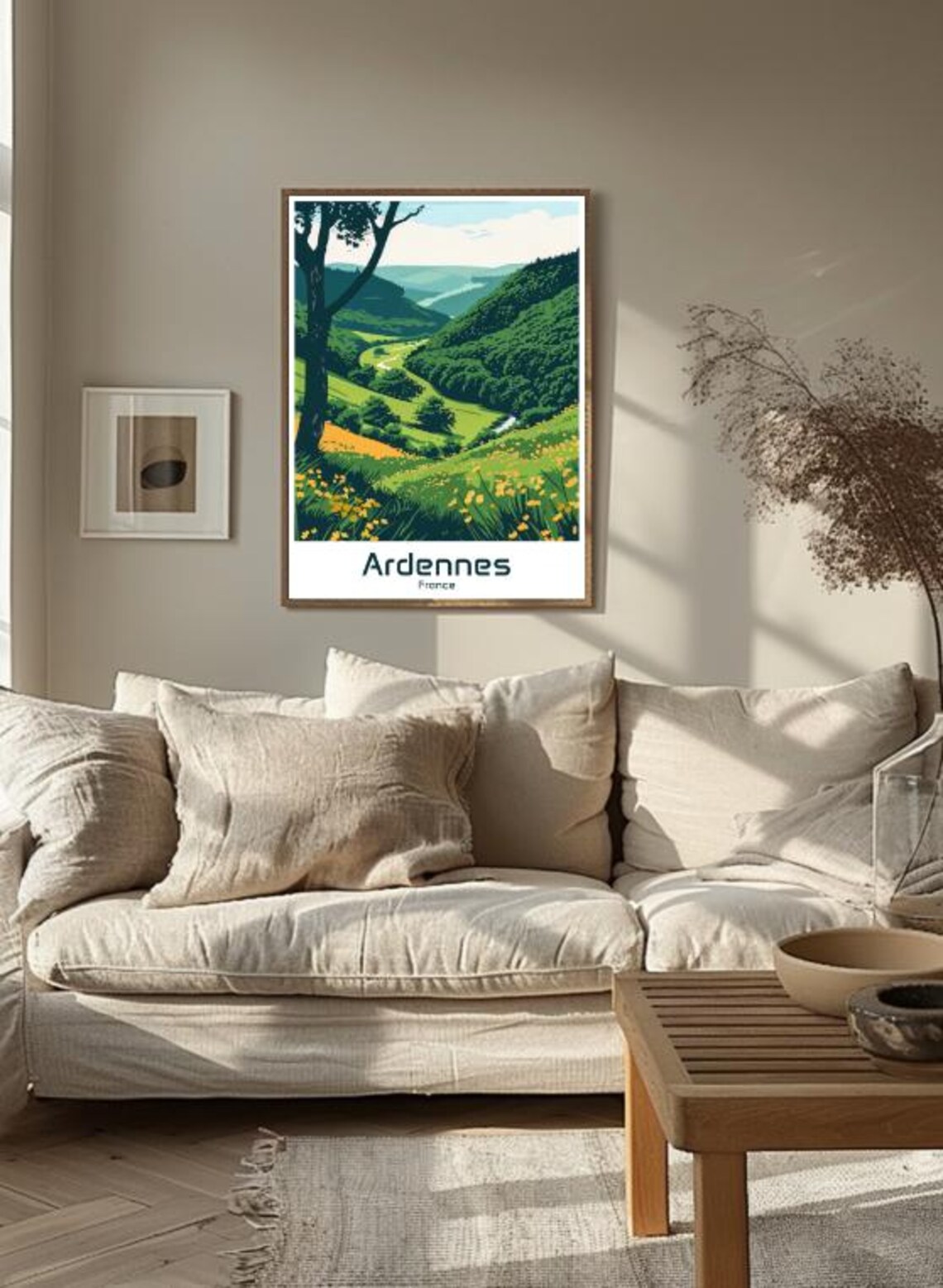 Ardennes France Scenic Forest Valley Wildflower Travel Poster - Image 3