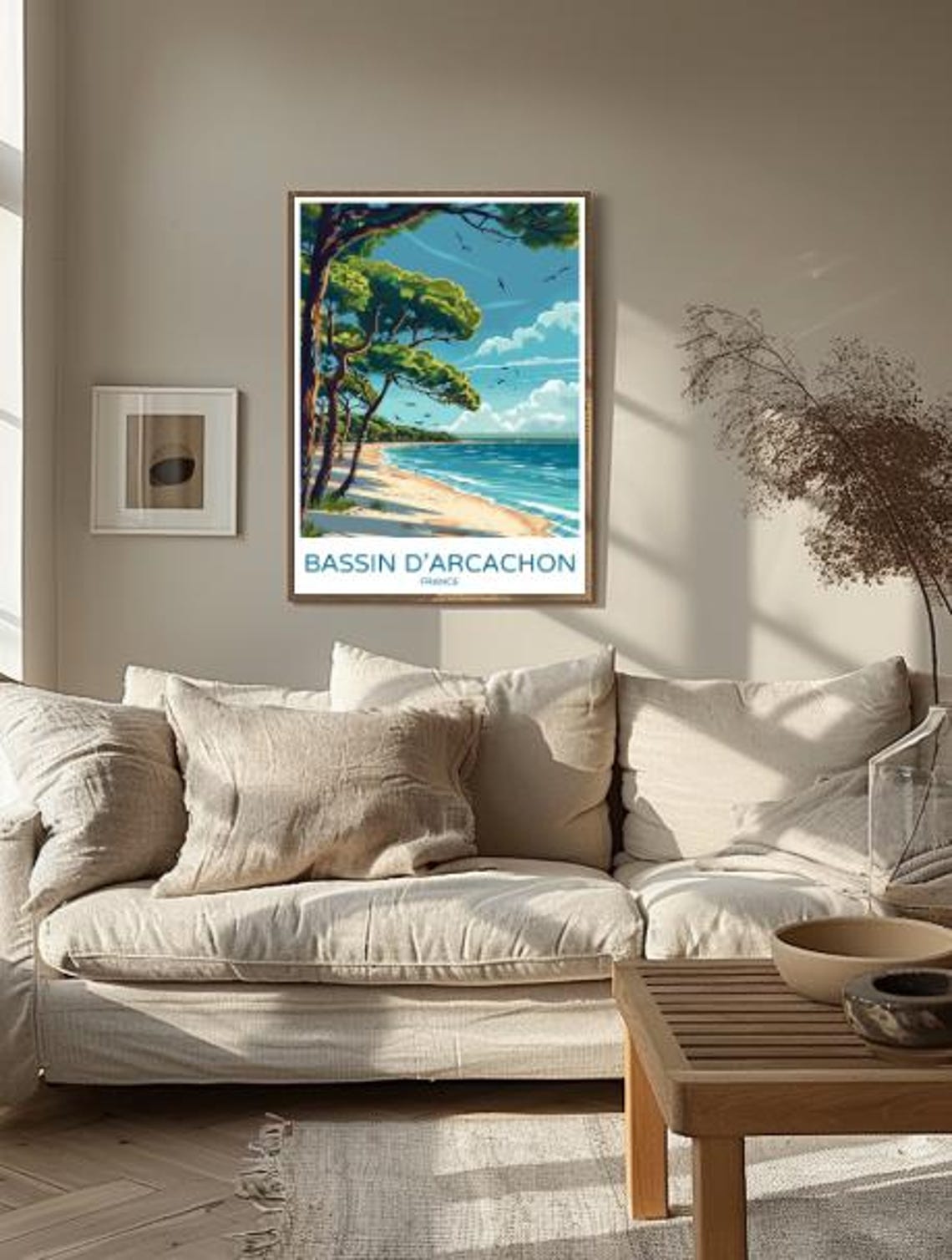 Bassin Darcachon France Travel Poster Scenic Coastal Lagoon Wall Art French Beach Print Arcachon Bay Decor French Landscape Art - Image 2