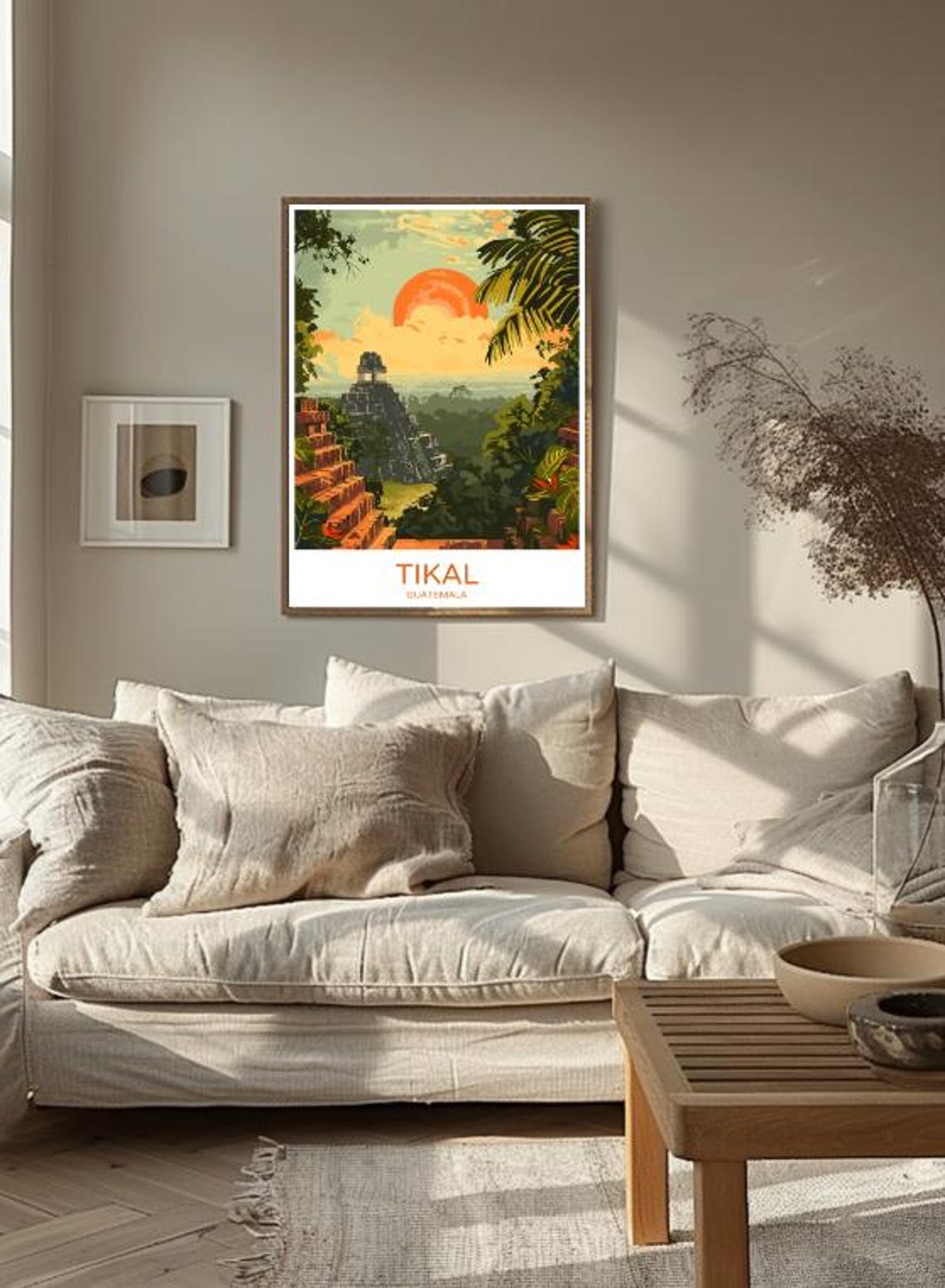 Tikal Guatemala Ancient Mayan Ruins Sunset Jungle Travel Poster - Image 3